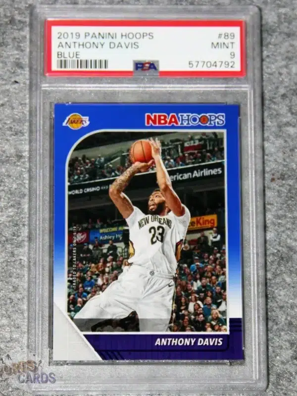 2019-20 Anthony Davis #89 Panini NBA Hoops Blue PSA 9 MINT POP 4