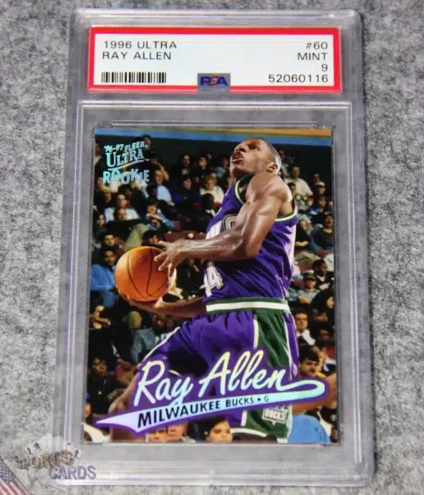 1996-97 Ray Allen #60 Fleer Utra RC PSA 9 MINT-front