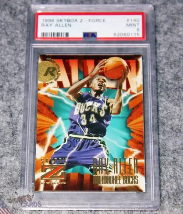 1996-97 Ray Allen #140 Skybox Z Force RC PSA 9 MINT-front