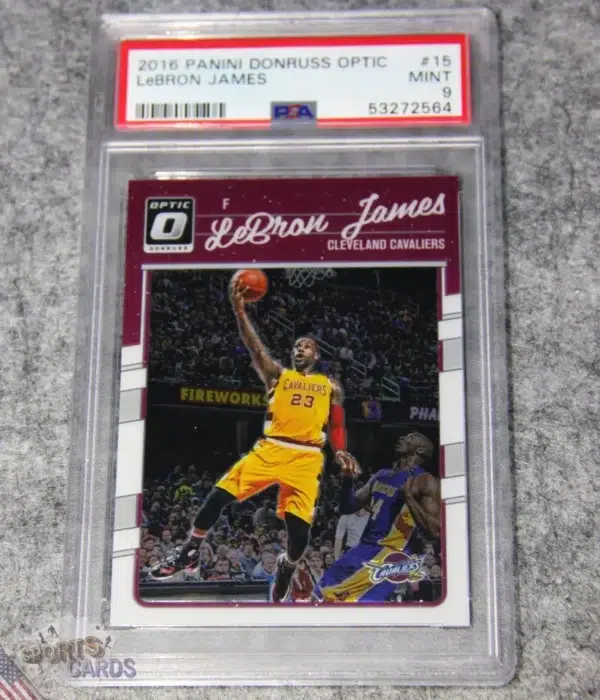 2016-17 LeBron James #15 Panini Donruss Optic PSA 9 MINT