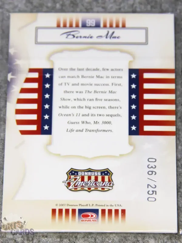 2007 Bernie Mac #99 Donruss Americana Silver Proof /250-back