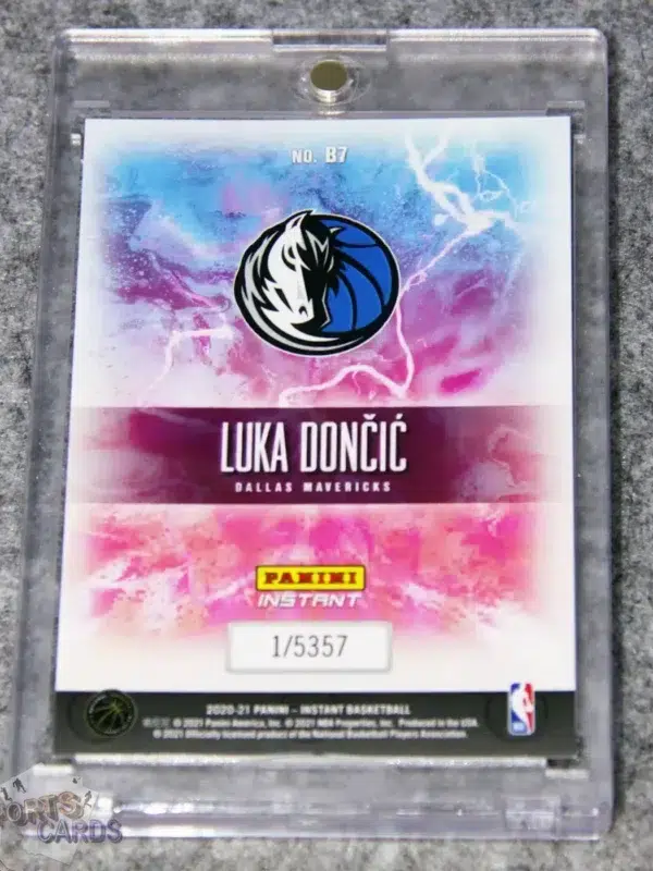 2020-21 Luka Doncic #B7 Panini Instant Breakaway SP /5357-back