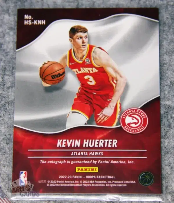 2022-23 Kevin Huerter #HS-KNH Panini Hot Signatures Auto  Hyper Gold-back