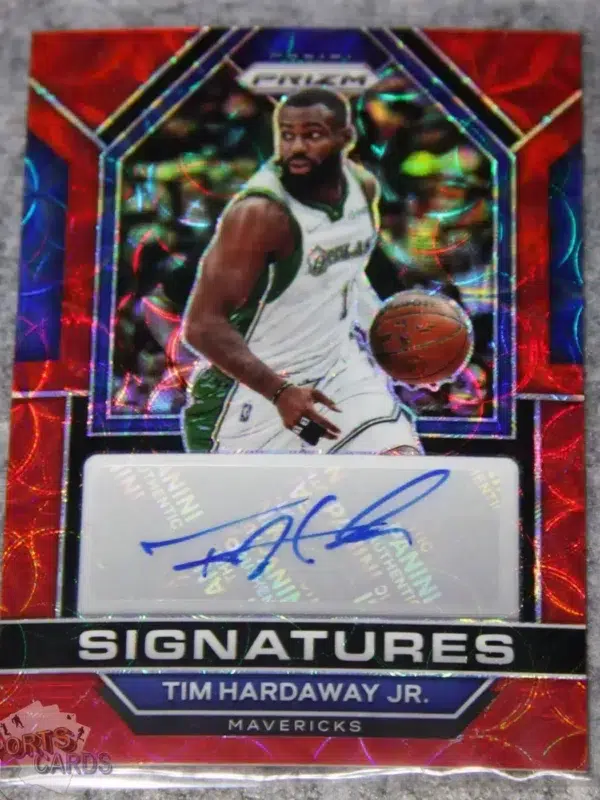 2022-23 Tim Hardaway Jr. #SIG-TIM Panini Prizm Signatures Red Choice Prizm