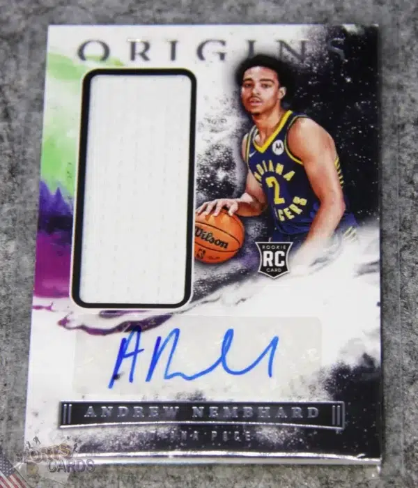 2022-23 Andrew Nembhard #RJA-ANB Panini Origins RC Patch Autograph