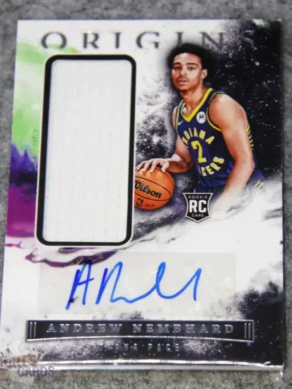 2022-23 Andrew Nembhard #RJA-ANB Panini Origins RC Patch Autograph