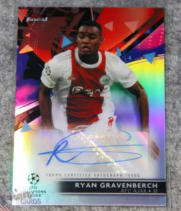 2021-22 Ryan Gravenberch #BA-RG Topps Finest UEFA Champions League Autograph Refractor-front