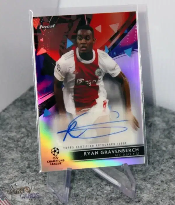 2021-22 Ryan Gravenberch #BA-RG Topps Finest UEFA Champions League Autograph Refractor-stand