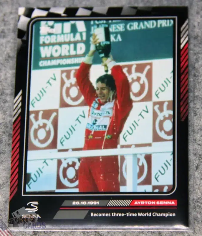 2023 Ayrton Senna #36 Topps Story of Senna Becomes Three time World