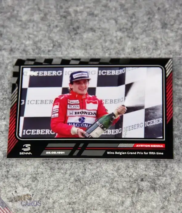 2023 Ayrton Senna #35 Topps Story of Senna Wins Belgian GP for Fifth time-front