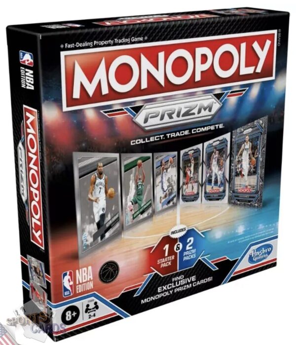 Monopoly Panini Prizm NBA Trading Card Edition Board Game - English Edition-front