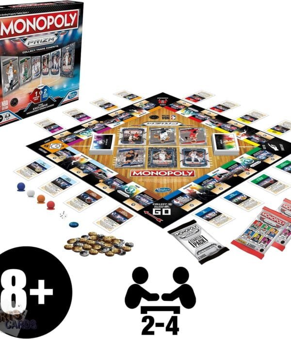 Monopoly Panini Prizm NBA Trading Card Edition Board Game - English Edition-stand