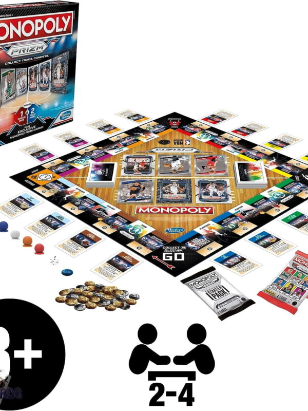 Monopoly Panini Prizm NBA Trading Card Edition Board Game - English Edition-stand