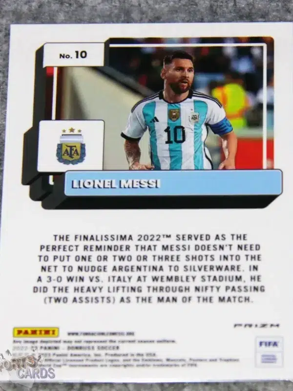 2022-23 Lionel Messi #10 Panini Donruss Optic-back