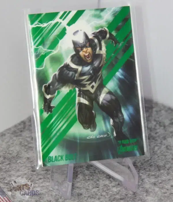 2022 Black Bolt #6 Upper Deck Marvel Fleer Ultra Avengers Green Foil-stand