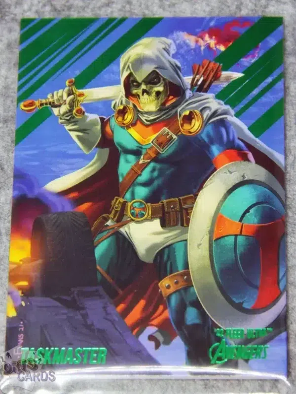 2022 Taskmaster #75 Upper Deck Marvel Fleer Ultra Avengers Green Foil-front