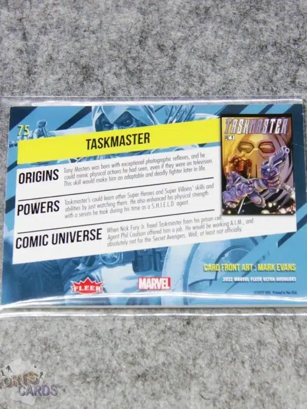 2022 Taskmaster #75 Upper Deck Marvel Fleer Ultra Avengers Green Foil-back
