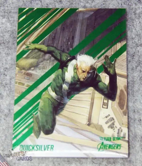 2022 Quicksilver #55 Upper Deck Marvel Fleer Ultra Avengers Green Foil-front