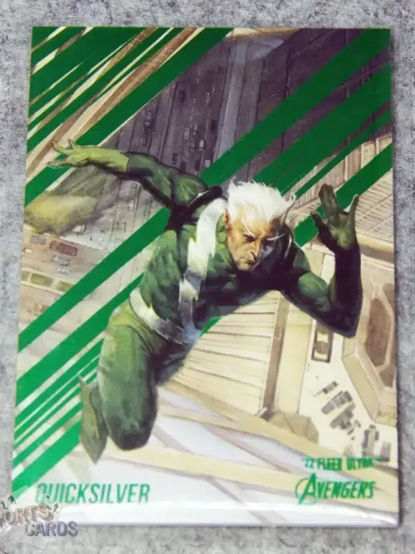 2022 Quicksilver #55 Upper Deck Marvel Fleer Ultra Avengers Green Foil-front