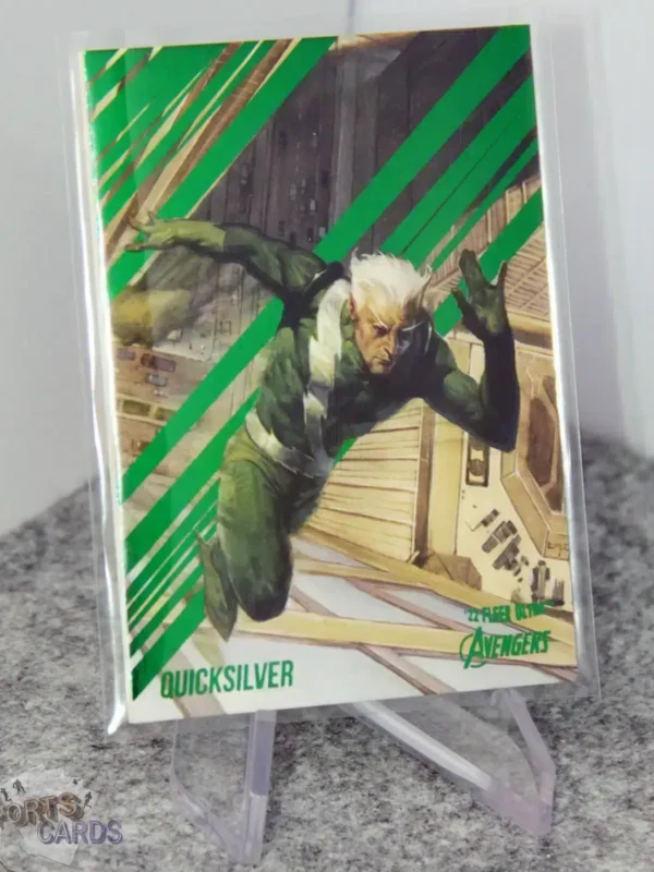 2022 Quicksilver #55 Upper Deck Marvel Fleer Ultra Avengers Green Foil-stand