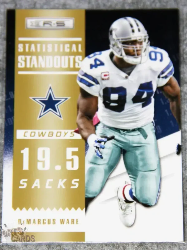 2012 DeMarcus Ware #14 Panini Rookies & Stars Statistical Standouts Gold /500-front