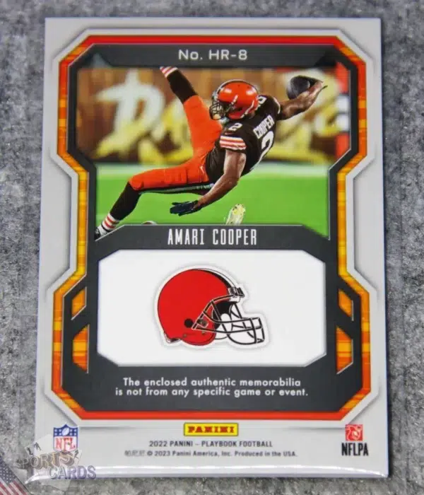 Alternative view of 2022 Amari Cooper #HR-8 Panini Playbook Hot Routes Gold /99