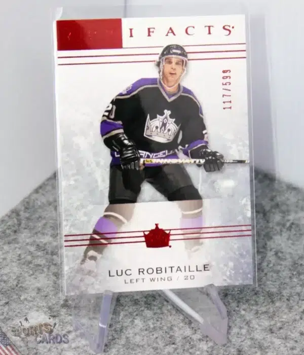2014-15 Luc Robitaille #21 Upper Deck Artifacts Ruby /599-stand