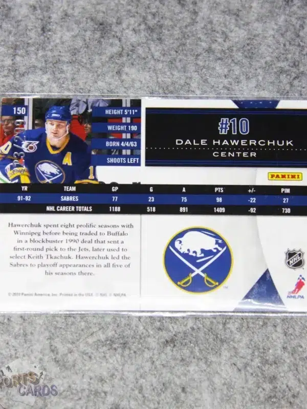 Alternative view of 2010-11 Dale Hawerchuk #150 Panini Limited Legend /299