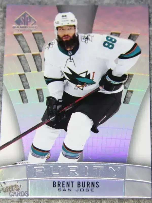 2021-22 Brent Burns #P-2 Upper Deck SP Game Used Edition Purity-front