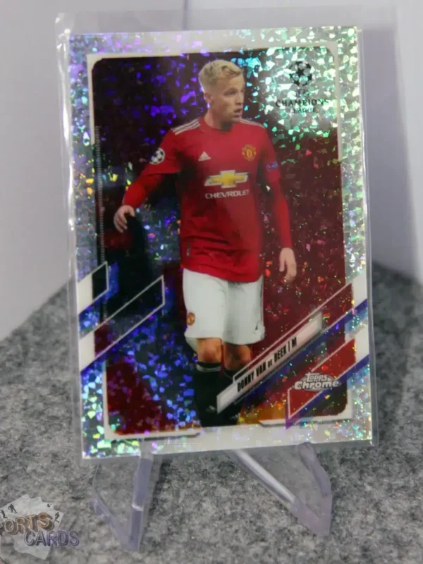 2020-21 Donny Van De Beek #82 Topps Chrome UEFA Champions League Speckle Refractor - Afbeelding 3