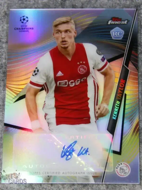 2020-21 Kenneth Taylor #FA-KT Topps Finest UEFA Champions League Autograph RC-front