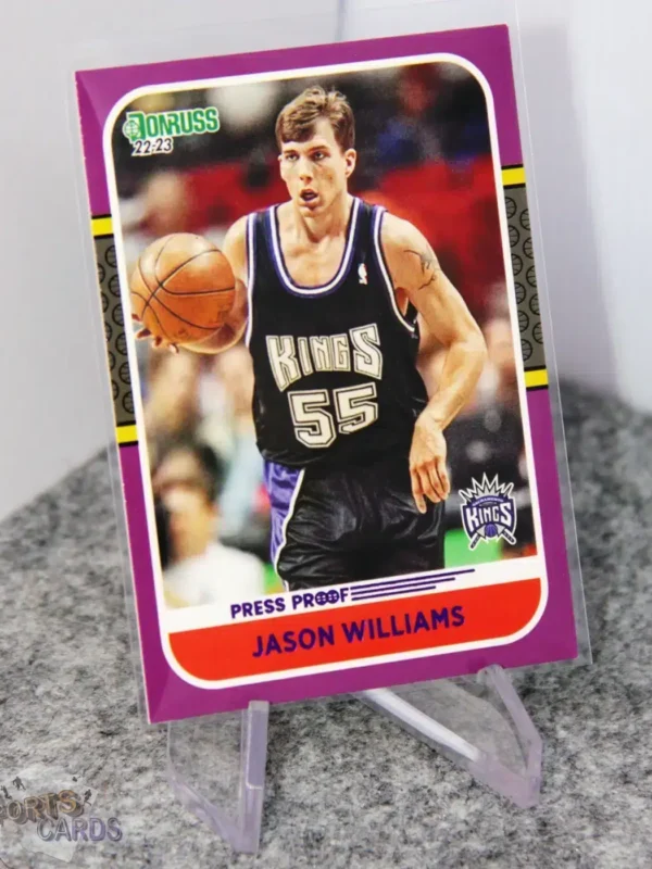 2022-23 Jason Williams #22 Panini Donruss Retro Series Purple - Afbeelding 3