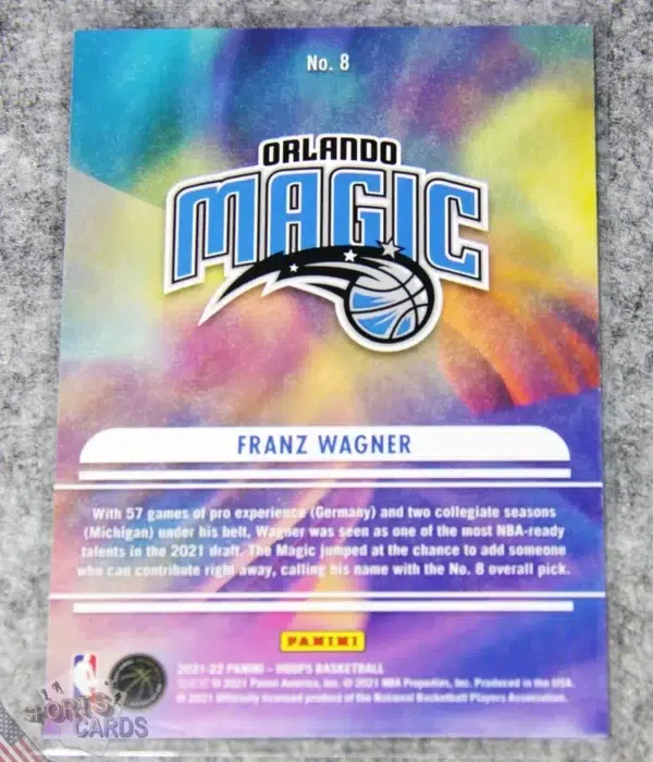 Alternative view of 2021-22 Franz Wagner #8 Panini Hoops We Got Next RC