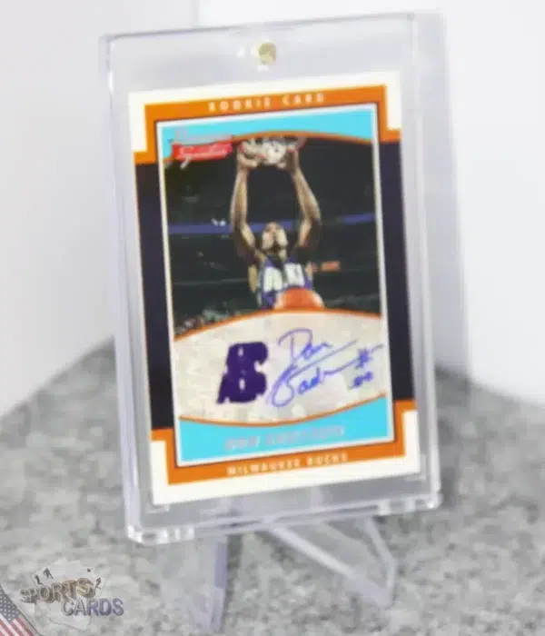 2002-03 Dan Gadzuric #SE-DGA Topps Bowman Signature RC /999-stand