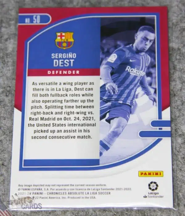 2021-22 Sergino Dest #50 Panini Chronicles Absolute /99-back