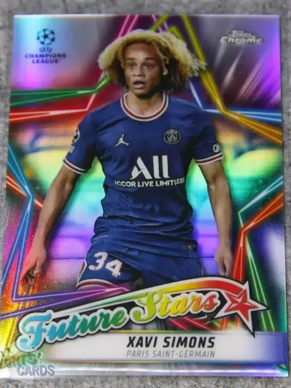 2021-22 Xavi Simons #FS-7 Topps Chrome UEFA Champions League Future Stars-front