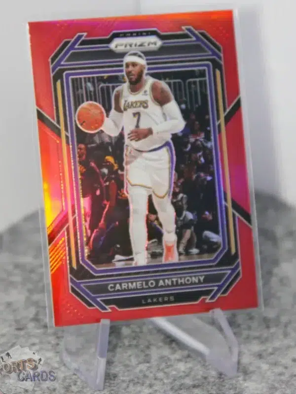 2022-23 Carmelo Anthony #144 Panini Prizm Red Prizm /299-stand