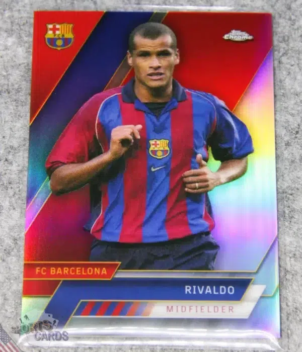 2022-23 Rivaldo #48 Topps Chrome FC Barcelona Silver Refractor-front