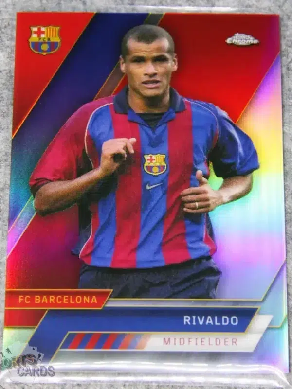 2022-23 Rivaldo #48 Topps Chrome FC Barcelona Silver Refractor-front