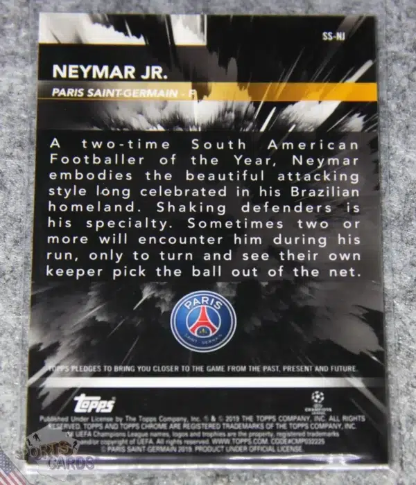 2018-19 Neymar Jr #SS-NJ Topps Chrome Superstar Sensations UEFA Champions League-back