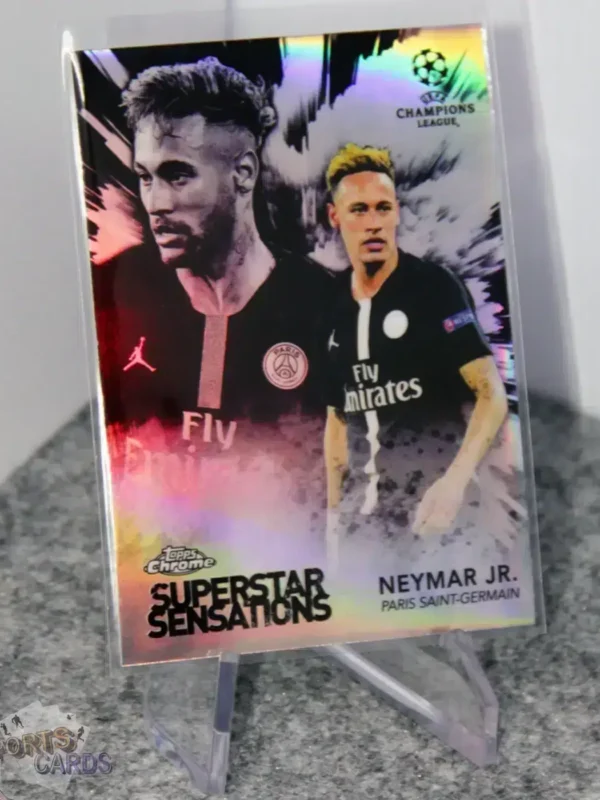 2018-19 Neymar Jr #SS-NJ Topps Chrome Superstar Sensations UEFA Champions League - Afbeelding 3