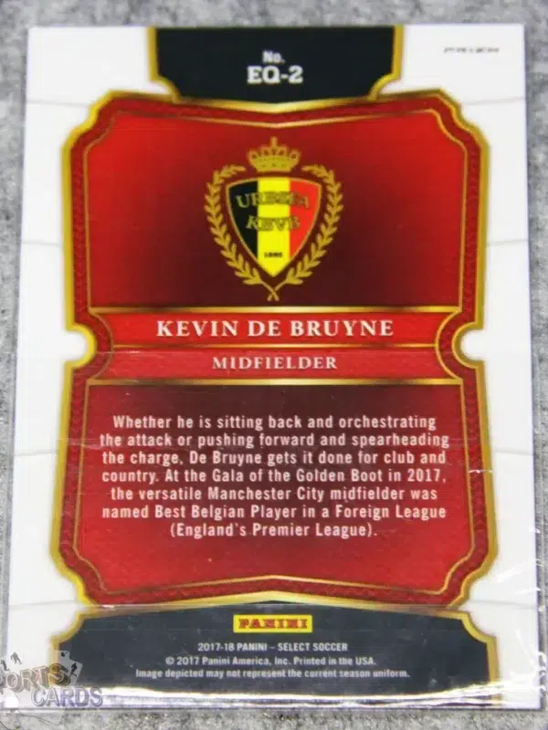2017-18 Kevin De Bruyne #EQ-2 Panini Select Equalizers Wave Prizm-back