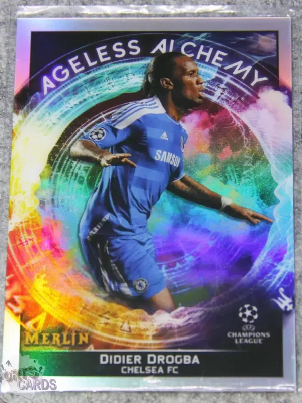 2021-22 Didier Drogba #AA-8 Topps Merlin UEFA Champions League Ageless Alchemy-front