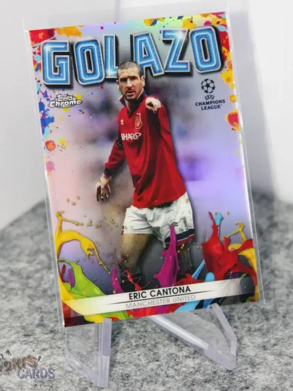 2021-22 Eric Cantona #G-8 Topps Chrome UEFA Champions League Golazo - Afbeelding 3