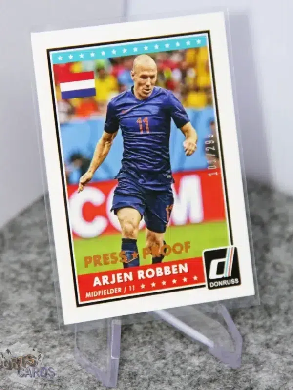 2015 Arjen Robben #43 Panini Donruss Press Proof /299 - Afbeelding 3