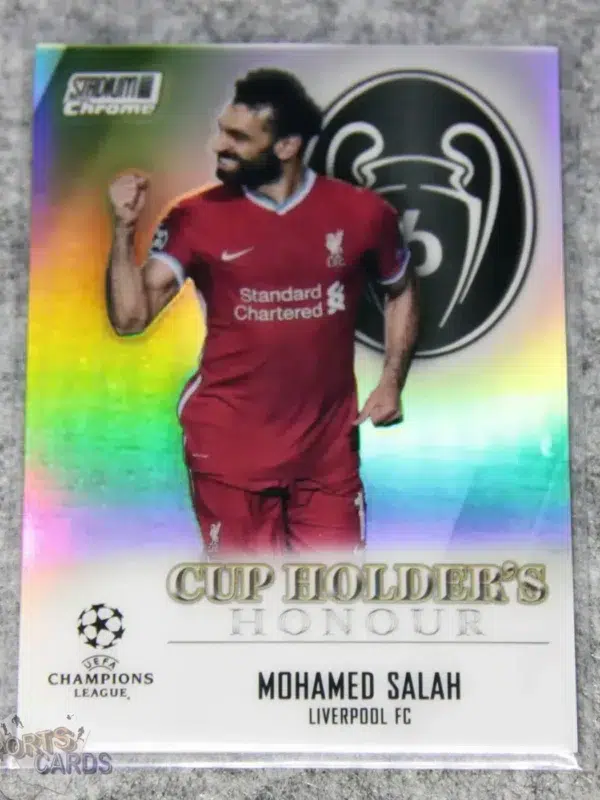 2020-21 Mohamed Salah #CHH-LM Topps Chrome Stadium Club UEFA Champions League Cup Holder's Honour-front