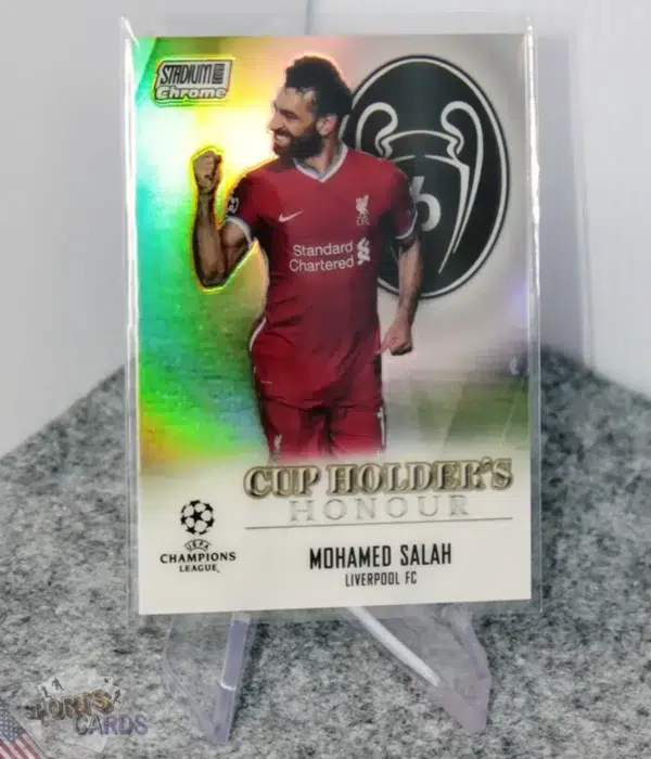 2020-21 Mohamed Salah #CHH-LM Topps Chrome Stadium Club UEFA Champions League Cup Holder's Honour-stand