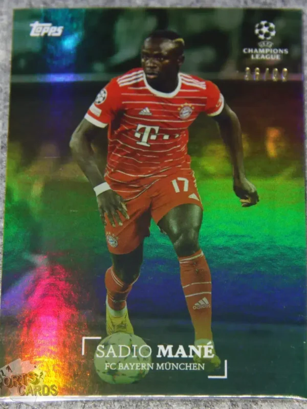 2022-23 Sadio Mane #SM Topps OnDemand UEFA Champions League Green Bayern Munchen /99-front
