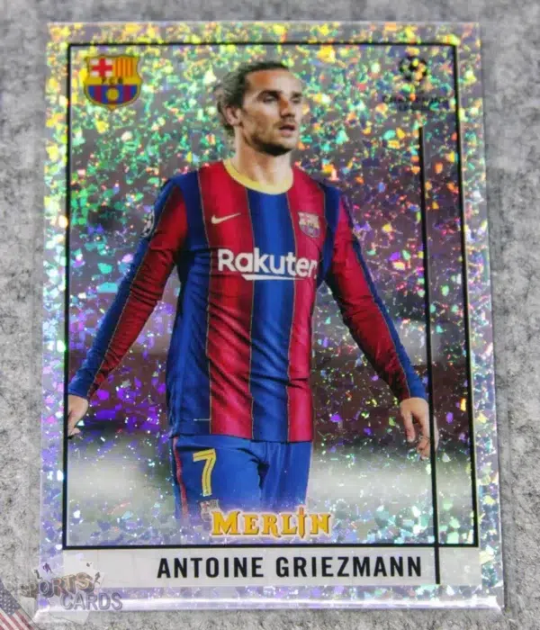 2020-21 Antoine Griezmann #13 Topps Merlin UEFA Champions League Mini Diamond Refractor /150