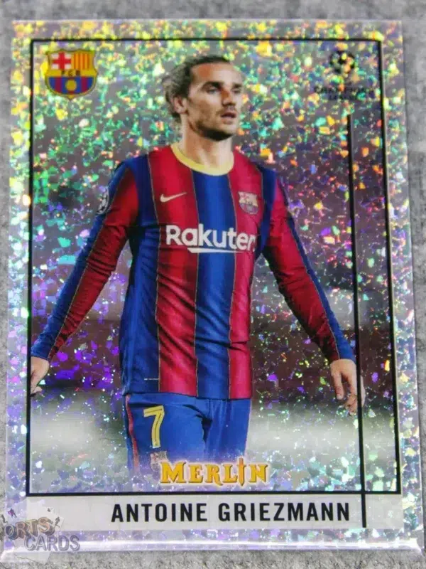 2020-21 Antoine Griezmann #13 Topps Merlin UEFA Champions League Mini Diamond Refractor /150-front